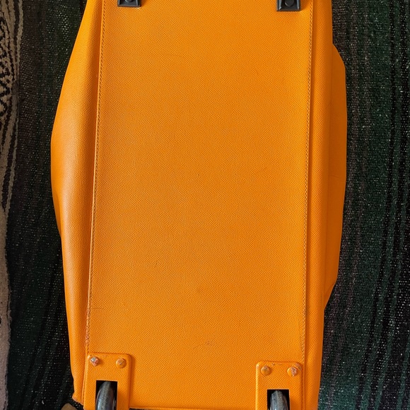 T. Anthony Authentic Italian Leather Bright Orange Carryon - Orig. $2,000! - Picture 15 of 16